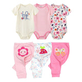 6/9/10 Pieces Cartoon Bodysuits Pants Unisex