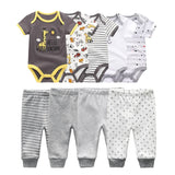 6/9/10 Pieces Cartoon Bodysuits Pants Unisex