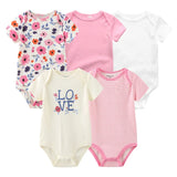 2023 5PCS Baby Girl Clothes Cotton Bodysuits