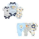 6/9/10 Pieces Cartoon Bodysuits Pants Unisex