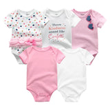 2023 5PCS Baby Girl Clothes Cotton Bodysuits