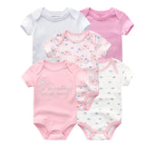 2023 5PCS Baby Girl Clothes Cotton Bodysuits