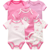 2023 5PCS Baby Girl Clothes Cotton Bodysuits