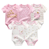 2023 5PCS Baby Girl Clothes Cotton Bodysuits