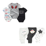 6/9/10 Pieces Cartoon Bodysuits Pants Unisex