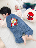 Autumn and Winter Thickened Boys Ultraman One-Piece Pajamas