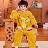 Ultraman Jumpsuit Baby Warm Button Pajamas