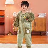 Ultraman Jumpsuit Baby Warm Button Pajamas