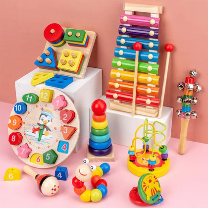 Montessori Baby Toys Kids 3D Wooden Puzzles