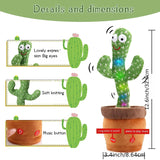 Dancing Cactus Repeat Talking Toy Electronic Plush