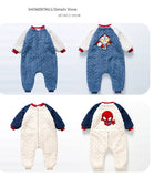 Autumn and Winter Thickened Boys Ultraman One-Piece Pajamas