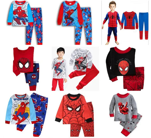 Anime Spiderman Marvels Kids Pajamas Set Children Sleepwear Cartoon  Pyjamas Pijamas Baby Boy Girl Cotton Nightwear Clothes