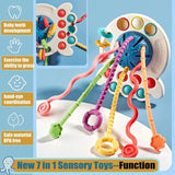 Montessori Sensory Toys Silicone Pull String