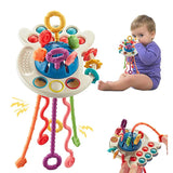 Montessori Sensory Toys Silicone Pull String