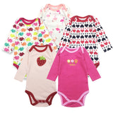 5 Baby Pieces Baby Bodysuits DANROL Long Sleeved Boys Girls Clothing Triangle Newborn Bodysuits Cotton 3-24M Baby's Sets