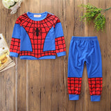 2022 Boys Superhero Captain Cartoon Cosplay New Boys Pajamas Spiderman Kid Toddler Clothing Suits For 1-8 Years Kids