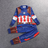 2022 Boys Superhero Captain Cartoon Cosplay New Boys Pajamas Spiderman Kid Toddler Clothing Suits For 1-8 Years Kids