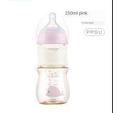 Baby PPSU and Glass Bottle Materials Wide-bore Quick Flush Anti-colic Newborn Milk Training Feeding Accessories Water