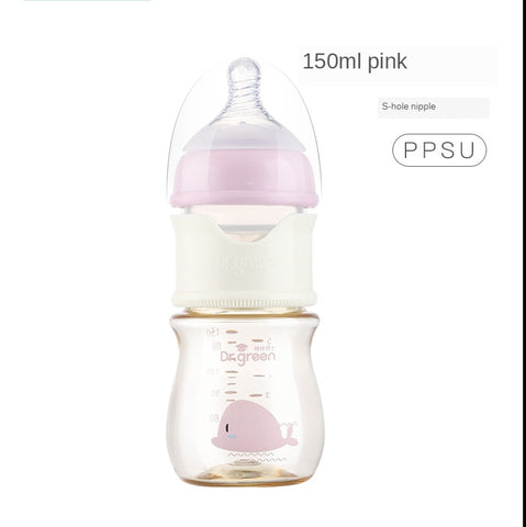 Baby PPSU and Glass Bottle Materials Wide-bore Quick Flush Anti-colic Newborn Milk Training Feeding Accessories Water