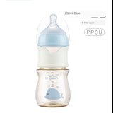 Baby PPSU and Glass Bottle Materials Wide-bore Quick Flush Anti-colic Newborn Milk Training Feeding Accessories Water