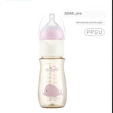 Baby PPSU and Glass Bottle Materials Wide-bore Quick Flush Anti-colic Newborn Milk Training Feeding Accessories Water
