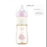 Baby PPSU and Glass Bottle Materials Wide-bore Quick Flush Anti-colic Newborn Milk Training Feeding Accessories Water
