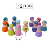 Baby Large Rainbow Stacker Stacking Waldorf Dolls