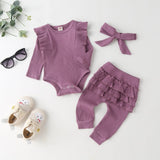 3Pcs Baby Girl Outfit Set Newborn Toddler