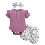 3Pcs Baby Girl Outfit Set Newborn Toddler