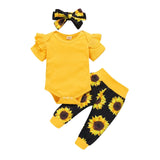 3Pcs Baby Girl Outfit Set Newborn Toddler