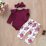 3Pcs Baby Girl Outfit Set Newborn Toddler