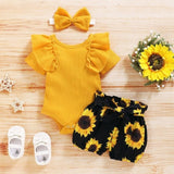 3Pcs Baby Girl Outfit Set Newborn Toddler