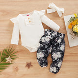 3Pcs Baby Girl Outfit Set Newborn Toddler