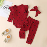 3Pcs Baby Girl Outfit Set Newborn Toddler