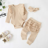 3Pcs Baby Girl Outfit Set Newborn Toddler