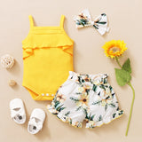 3Pcs Baby Girl Outfit Set Newborn Toddler