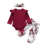 3Pcs Baby Girl Outfit Set Newborn Toddler