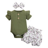 3Pcs Baby Girl Outfit Set Newborn Toddler